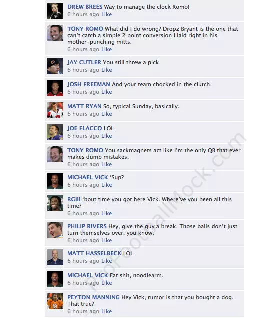 fake facebook conversation between nfl quarterbacks fake facebook conversation between nfl quarterbacks