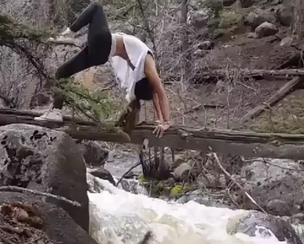 Woman Attempts Yoga Pose Over River, This Doesn’t End Well [VIDEO]